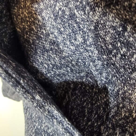 Ambiance Pea Coat Jacket Gray Blue Tweed Button Closure Belted Womens Small - Picture 6 of 8